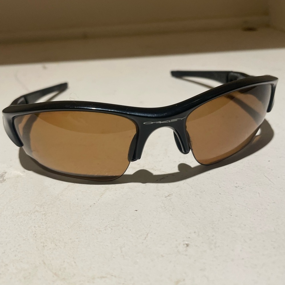 Oakley Flak Jacket XLJ Polarized Sunglasses 26-243 Polished Black/Bronze